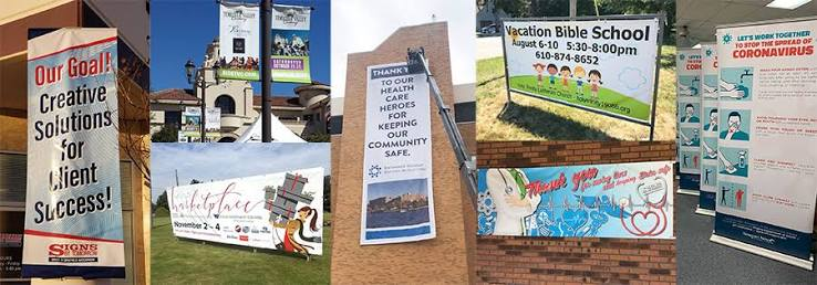 Signs, banners, and display graphics